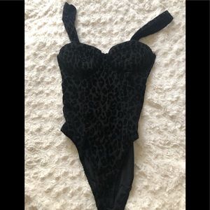 Buddy Love Black Leopard Bodysuit